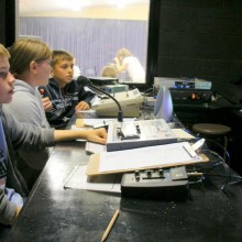 Tv studio control room window